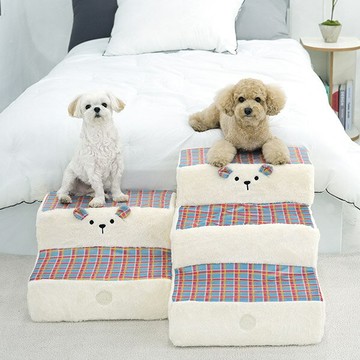 韓國【ParisDog】白熊兩階/三階寵物軟墊階梯 (寵物階梯)