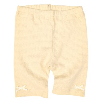 akachan honpo - 5分內搭褲-緹花-黃色