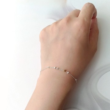 sb001-記憶的點-純銀手鍊