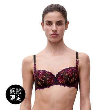 【Chantelle】Champs-Elysées_法式 1/2網紗無襯內衣_B-D(26050_B25珍珠黑)