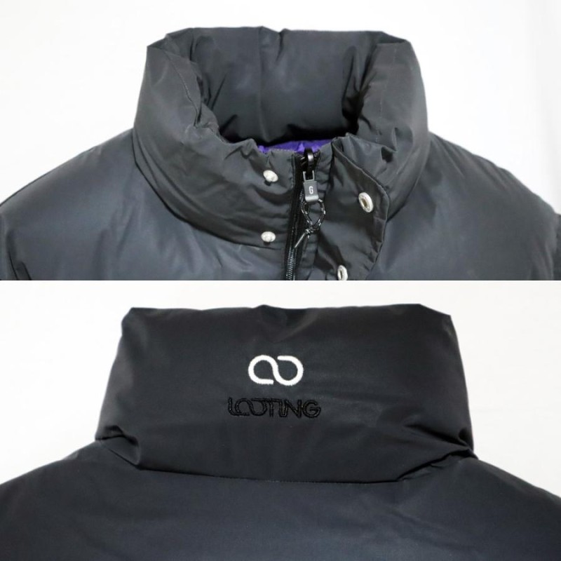 グライミー GRIMEY SIGHTING IN VOSTOK PUFFY JACKET リバーシブル パフジャケット 中綿 ベスト リフレクター  反射 総柄 ロゴ ブラック | LINEブランドカタログ