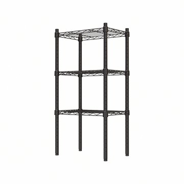 【dayneeds】輕型 45x30x90公分 三層烤漆波浪架 兩色可選黑色