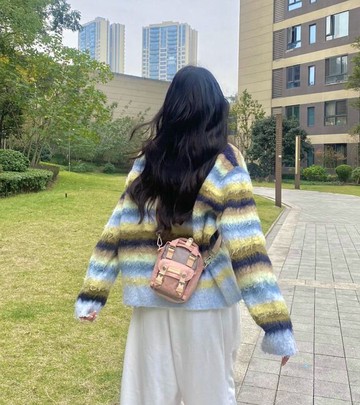 【DOUGHNUT】6.5吋 防潑水 斜背小包 馬卡龍-薰衣草x粉紅玫瑰