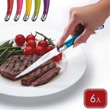 《Colourworks》繽紛牛排刀6件- 西餐刀 餐刀 鐵板刀