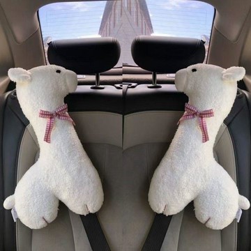 🎀樂貝兒優選🎀汽車安全帶護肩套玩具 卡通可愛內飾抱枕 安全固定器 防勒脖 動物寶寶玩具