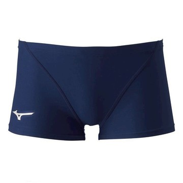 MIZUNO 男款 EXER SUITS 平口泳褲 訓練用 耐穿 N2MB806182 丈青x藍【iSport愛運動】