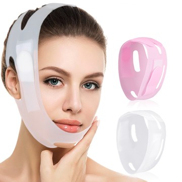 大友los2248緊致提拉臉提升面罩繃帶法令紋面下垂面可調節收雙下巴硅膠面罩