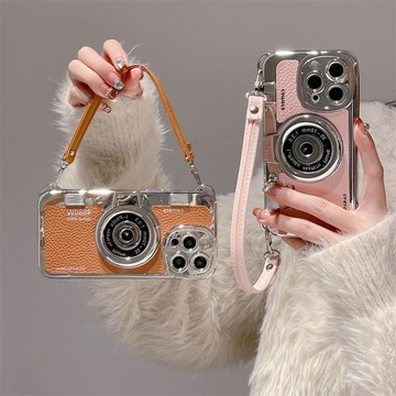 臺灣-出貨🔥網紅立體相機造型iPhone14手機殻掛繩蘋果13防摔12硅膠軟殻11女款
