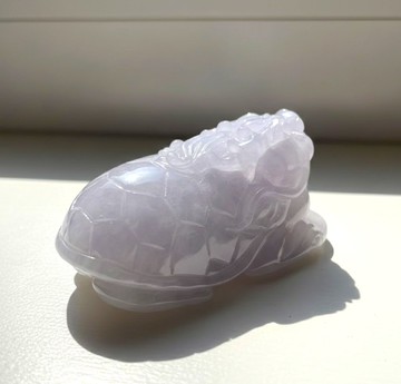 【吉祥‧長壽】冰種翡翠大龍龜 | 天然緬甸玉A貨翡翠 | 送禮