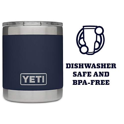 YETI (イエティ) ランブラー 10オンス ローボール 真空断熱 ステンレス製 マグスライダー蓋付き ネイビー