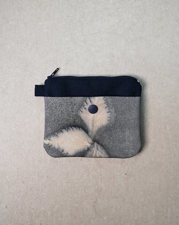 【記憶有限】EcoPrint 花葉移印零錢包-芝麻