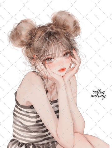 original sticker no.6277 人物貼紙 原創貼紙 女孩貼紙 原創人物貼紙