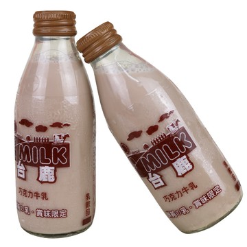 高屏羊乳台鹿系列-sgs玻瓶巧克力調味牛奶200ml