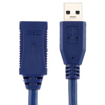 UniSync USB3.0公對母超光速延長線 0.8M  藍色  1條