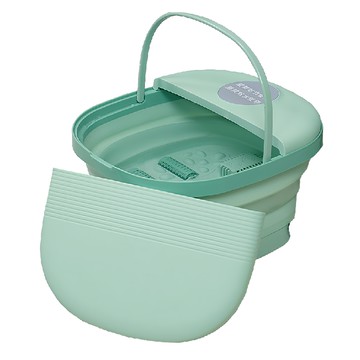 MRF 健身大師 長溫型矽膠可折式按摩泡腳機  HY-7702  綠色