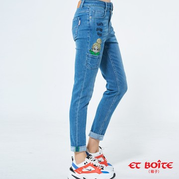 【8折▿】口袋娃娃舒適丹寧小直筒褲(淺藍) -  BLUE WAY ET BOîTE 箱子