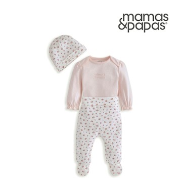 Mamas&Papas 花雨花香-套頭帽/包屁衣套裝