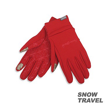SNOWTRAVEL X-STATIC銀纖維保暖觸碰手套(紅色) STAR061-RED 1200