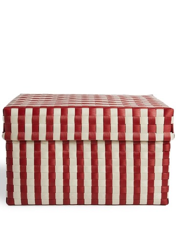 HAY - basket weave striped box - unisex - Polypropylene - One Size - Red
