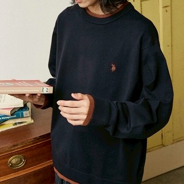 U.S. POLO ASSN. x PUBLUX 假兩件式 針織長袖 上衣 FAKE LAYERED KNIT 98270395