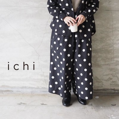 【ガガリン様】ichi イチ パンツ ドット イチ パンツ ICHI レディース ドットパンツ 220620 ワイドパンツ