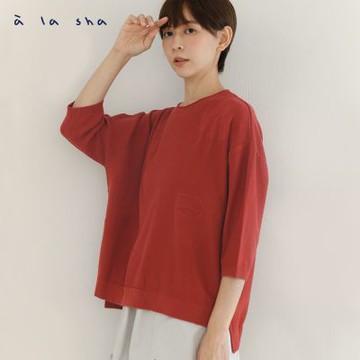 a la sha 動物點點緹花針織上衣