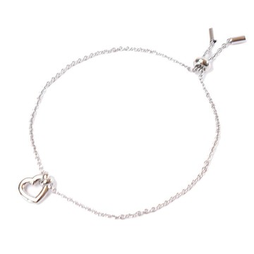 MICHAEL KORS Knotted Heart結心可調式手鍊禮盒-銀色
