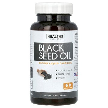 Healths Harmony, 黑籽油，1000 毫克，60 粒膠囊（每粒膠囊 500 毫克）