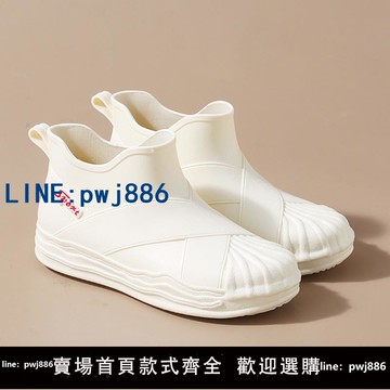【店家補貼】歐美短筒雨鞋女款防水防滑防雨膠鞋成人水鞋廚房洗車耐磨軟底雨靴