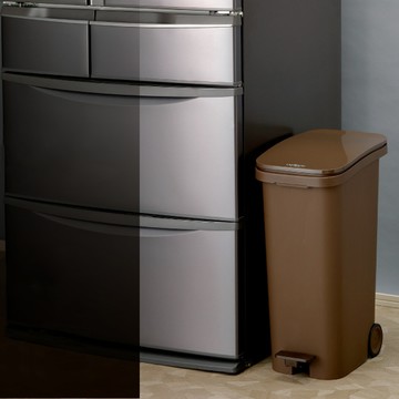 日本 RISU Latte Style系列 按壓式緩衝功能垃圾桶 19L - 白色