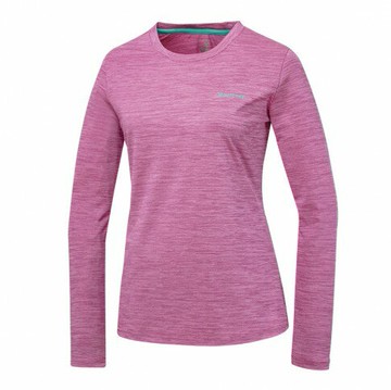 【【蘋果戶外】】山林 51P10 45 紫紅 女 膠原蛋白圓領長袖排汗衣 抗UV 吸濕排汗 透氣 快乾 輕量 春夏 Mountneer