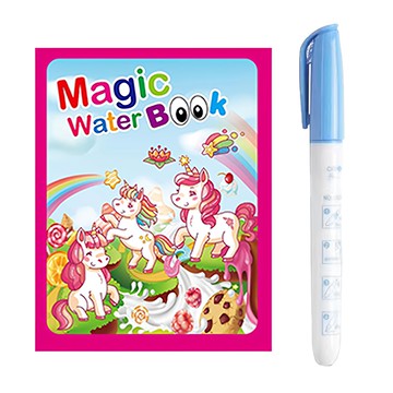 葉子小舖 兒童塗鴉本 畫畫本 獨角獸繪本套裝，附畫筆，激發創意，安全無毒  獨角獸  5個
