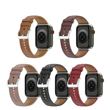 【真皮錶帶】適用 Apple Watch S12 11 10 Ultra 44-49mm 蘋果手錶復古皮革腕帶 大錶