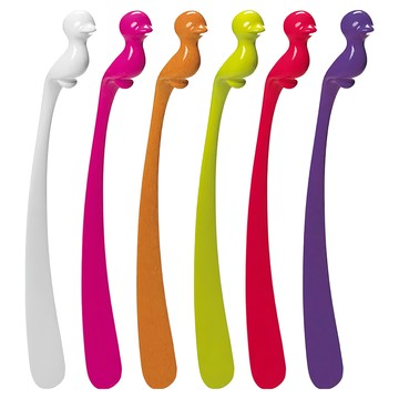 koziol Pi 鳥型長攪拌棒 6支 17cm長度 可掛於杯口  1組