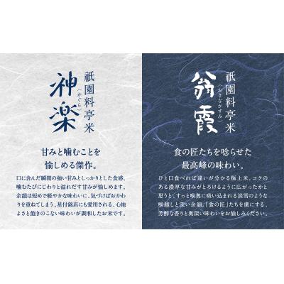 ふるさと納税 京都市 〈12ヶ月定期便〉祇園料亭米「翁霞」「神楽」各5kg×12ヶ月