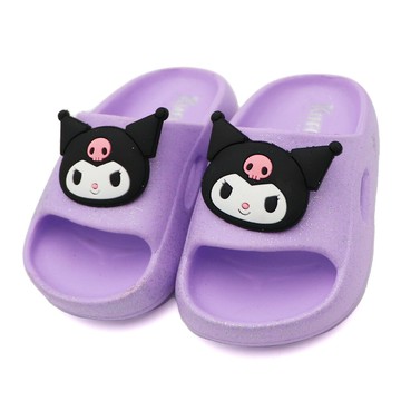 SANRIO KUROMI 庫洛米 拖鞋 小中童鞋 閃紫 S0811 (824743)