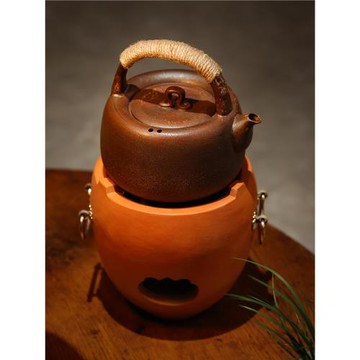 童氏閩西副榜爐 大力士爐 手工大炭爐紅泥工夫茶爐橄欖碳爐砂銚