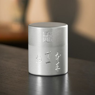 純錫罐 本來茶倉 直筒仿古默灰純錫茶葉罐 密封罐 咖啡罐 手工錫