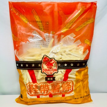 【億明食品】紅龍嚴選鞋帶7mm薯條 細薯條 2kg｜細長均勻｜口感酥脆｜馬鈴薯風味香醇｜輕鬆品味