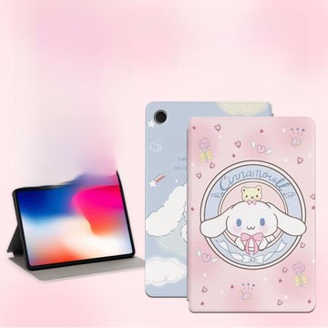 適用三星TabS7FE保護套新款s7全包邊軟殼三星Galaxy Tab A7保護殼硅膠防摔S6 Lite翻蓋皮套s7+卡通可愛玉桂狗