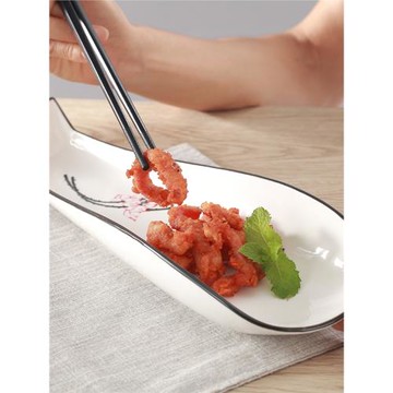 一支蓮日式和風壽司盤子陶瓷創意北歐餐盤復古盤子異形餐具不規則