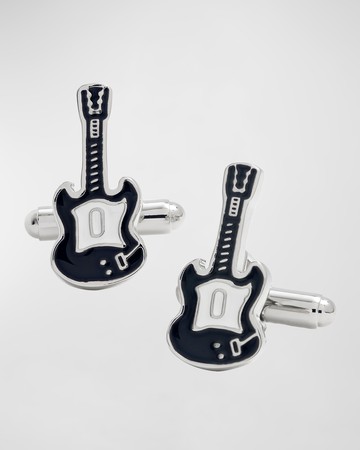 Men's Enamel Guitar Cufflinks
