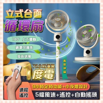 【川澤百貨】循環扇 風扇 電風扇 智能遙控 立式循環扇 靜音風扇 臺立兩用風扇 全屋空氣循環