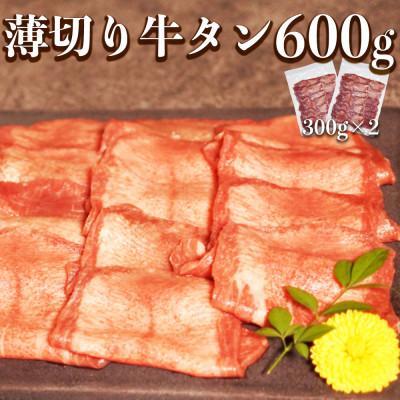 ふるさと納税 宇土市 薄切り牛タン(軟化加工) 600g (300g×2パック)