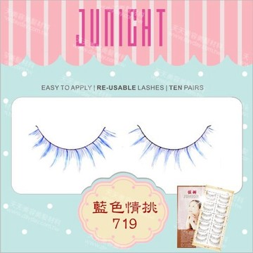 台灣佐娜JUNIGHT專業假睫毛-719藍色情挑(10對入) [33852]