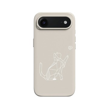 iPhone Air SolidX 貝殼灰 - Animal Silhouette / 動物剪影 - 幾何-動物系列/球與貓