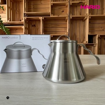 HARIO V60戶外旅行露營登山用金屬不鏽鋼分享壺500ml