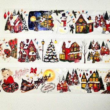 裁切捲_聖誕故事全息燙金和紙膠帶 – 2m