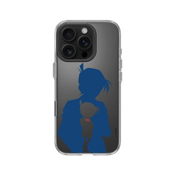 iPhone 16 Pro Clear Case（相機按鈕） 透明 - Detective Conan - 柯南&新一的剪影