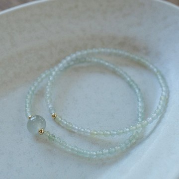 緬甸天然A貨翡翠-高冰起光小咪咪翡翠設計手串-兩款